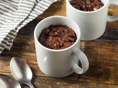 Mugcake de chocolate listo en tan solo 3 minutos